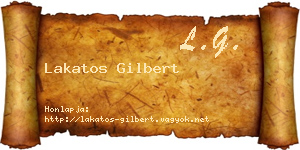 Lakatos Gilbert névjegykártya