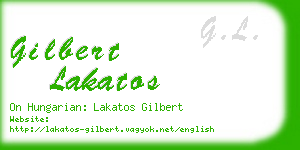 gilbert lakatos business card